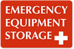 Emergency Equipment Storage Tactile Touch Sign