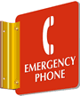 Emergency Phone with Graphic Sign