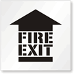 Fire Exit Arrow Stencil