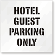 Hotel Guest Parking Floor Stencil