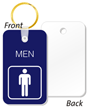 MEN Bathroom Keychain, 1 3/4 in. x 3 in.