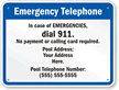 Custom Emergency Contact Information Sign for Oregon