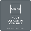 12 inch x 12 inch Custom Braille Sign with Clipart