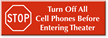 Turn Off Cell Phones Engraved Sign