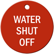 Water Shut Off Stock Engraved Valve Tag