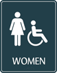 Women Restroom Handicap Symbol Sign
