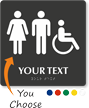 Add Your Custom Text Braille Restroom Sign