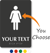 Add Your Custom Text Braille Restroom Sign