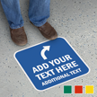 Add Your Text Custom SlipSafe Floor Sign with Arrow