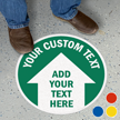 Add Your Text Custom SlipSafe Floor Sign with Up Arrow