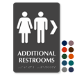 Additional Restrooms TactileTouch Braille Arrow Sign