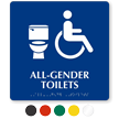 All-Gender Accessible Toilets Sintra Sign With Braille