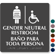 Handicap Gender Neutral Restroom Braille Sign