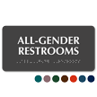 All Gender TactileTouch Restrooms Sign with Braille