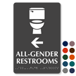 All Gender Restrooms Directional TactileTouch Braille Sign