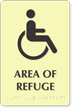Area Of Refuge Tactile Touch Braille Engraved Sign