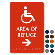 Area Of Refuge Tactile Touch Braille Sign