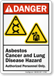 Asbestos Cancer And Lung Disease Hazard Danger Sign