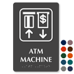 ATM Machine TactileTouch Braille Sign with Graphic
