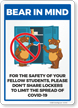 Bear In Mind: Please Do Not Share Lockers Signs