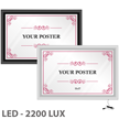 LED Light Box Sign Single Sided Wall Mount Snap Frame - 2200 LUX Edge-Lit