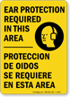 Ear Protection Required Bilingual Sign