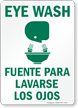 Bilingual Eyewash Fuente Para Lavarse Los Ojos Sign