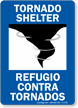 Bilingual Tornado Shelter Refugio Contra Tornados Sign