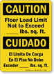 Bilingual Caution Floor Load Limit Sign