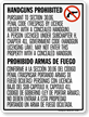 Vertical Bilingual No Concealed Carry Texas Sign
