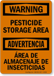 Bilingual Pesticide Storage Area Sign