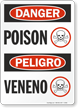 Danger Peligro Poison Sign