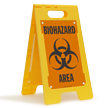 Biohazard Area Floor Standing Sign