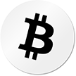 bitcoin logo engraved sign