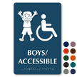 Boys Accessible Room Braille Sign