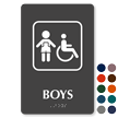 Boys TactileTouch Braille Sign with ADA Symbol