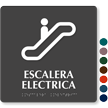 Escalera Electrica Spanish Tactile Touch Braille Sign