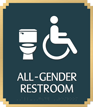 Marquis All Gender Restroom Sign
