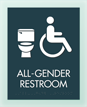 Metro™ All Gender Restroom Sign