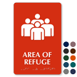 Braille Area Of Refuge Assembly Point Symbol Sign