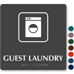 TactileTouch™ Guest Laundry Sign with Braille