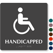 TactileTouch Handicapped Sign with Braille