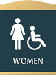 Women, with Women/ISA Handicapped Graphic Braille Sign