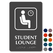 Student Lounge Symbol TactileTouch™ Sign with Braille