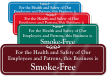 For Safety Of Employees Smoke Free Building Sign