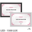 LED Light Box Sign Single Sided Wall Mount Snap Frame - 1500 LUX