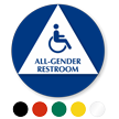 California All-Gender Restroom, Toilet ISA Symbol Sign