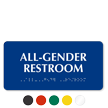 California All Gender Restroom Sign with Braille