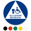 California All-Gender Restroom Sign with Handicap Symbol