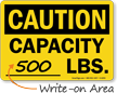 Caution Capacity Sign